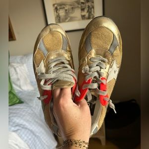 authentic golden goose dad sneakers worn 5x